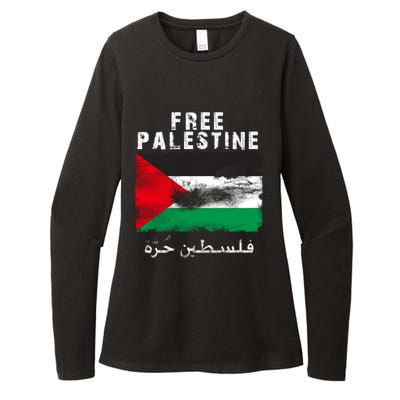 Free Palestine Freedom Womens CVC Long Sleeve Shirt