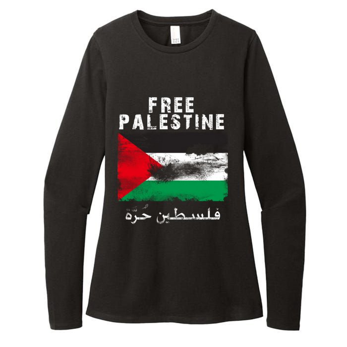 Free Palestine Freedom Womens CVC Long Sleeve Shirt