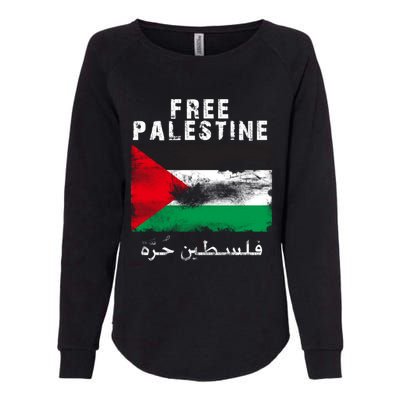 Free Palestine Freedom Womens California Wash Sweatshirt