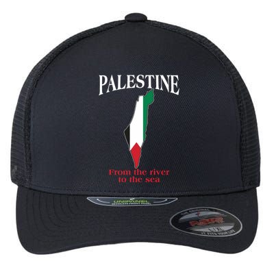 Free Palestine From The River To The Sea Flexfit Unipanel Trucker Cap