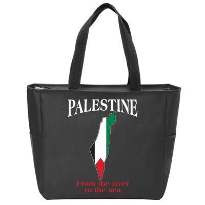 Free Palestine From The River To The Sea Zip Tote Bag