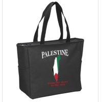 Free Palestine From The River To The Sea Zip Tote Bag