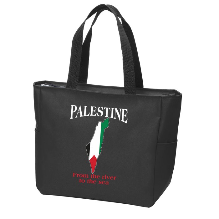 Free Palestine From The River To The Sea Zip Tote Bag