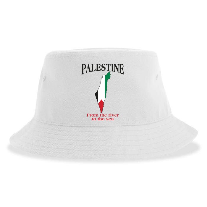 Free Palestine From The River To The Sea Sustainable Bucket Hat