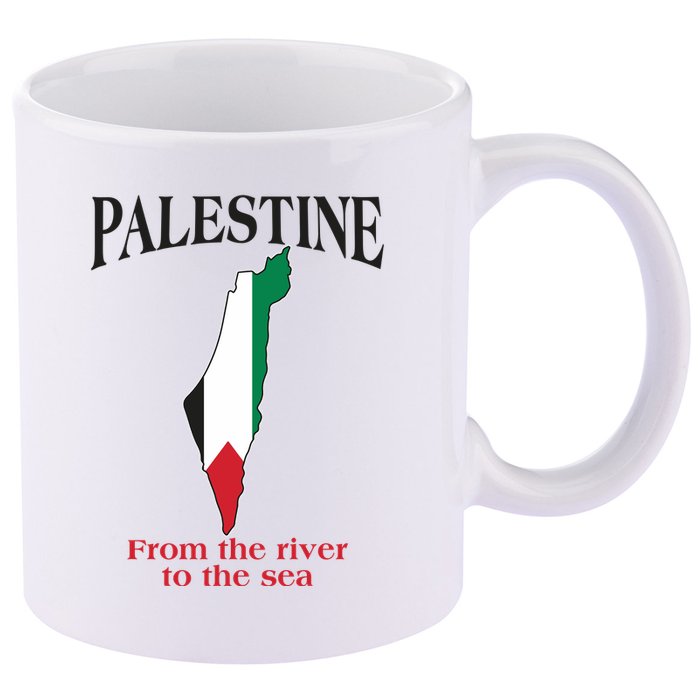 Free Palestine From The River To The Sea 11oz C Handle Ceramic Mug