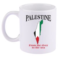 Free Palestine From The River To The Sea 11oz C Handle Ceramic Mug