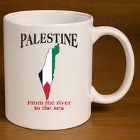 Free Palestine From The River To The Sea 11oz C Handle Ceramic Mug