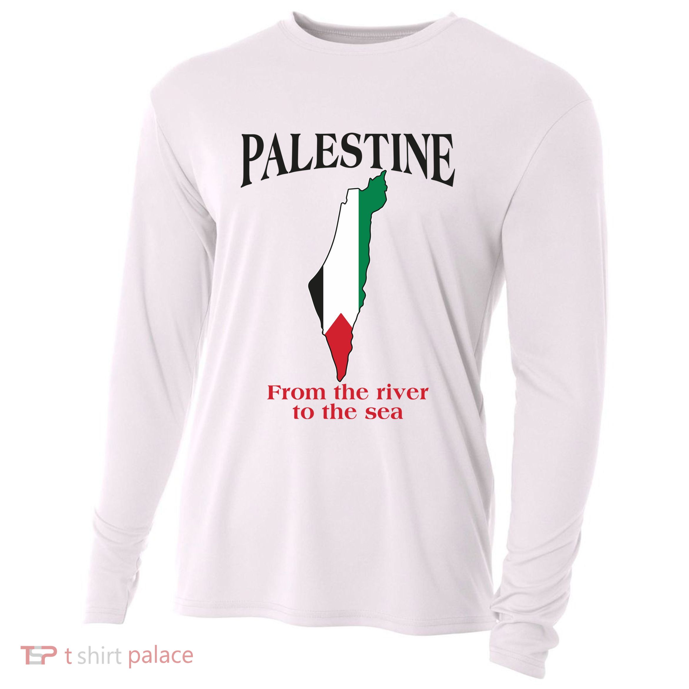 Free Palestine From The River To The Sea Cooling Performance Long Sleeve Crew