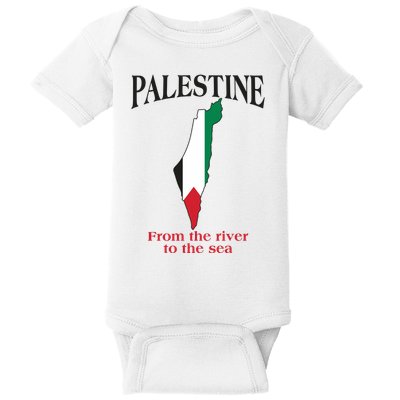 Free Palestine From The River To The Sea Baby Bodysuit