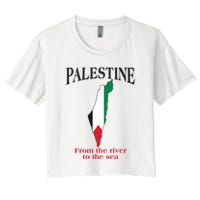 Free Palestine From The River To The Sea Women's Crop Top Tee