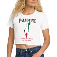Free Palestine From The River To The Sea Women's Crop Top Tee