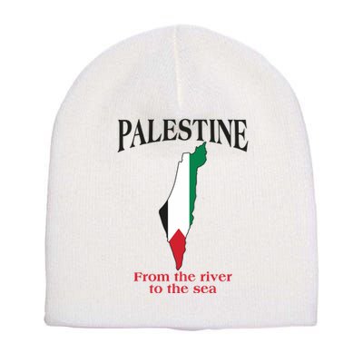 Free Palestine From The River To The Sea Short Acrylic Beanie