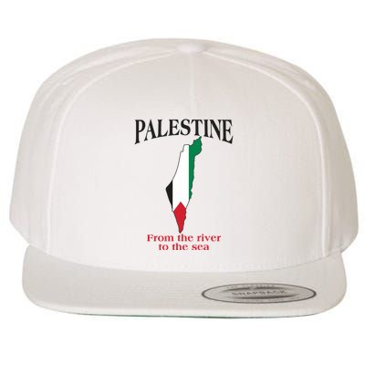 Free Palestine From The River To The Sea Wool Snapback Cap