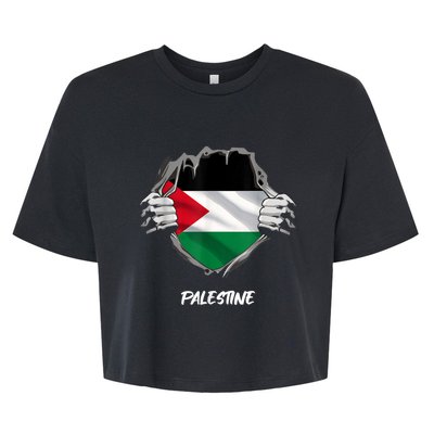 Free Palestine Freedom Bella+Canvas Jersey Crop Tee