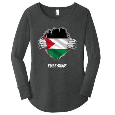 Free Palestine Freedom Women's Perfect Tri Tunic Long Sleeve Shirt