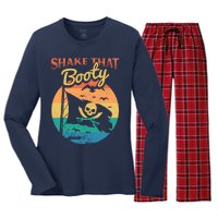 Funny Pirate Freebooter Buccaneer Caribbean Adventure Women's Long Sleeve Flannel Pajama Set 