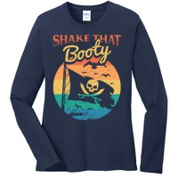 Funny Pirate Freebooter Buccaneer Caribbean Adventure Ladies Long Sleeve Shirt