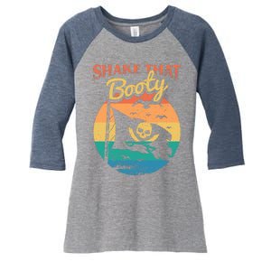 Funny Pirate Freebooter Buccaneer Caribbean Adventure Women's Tri-Blend 3/4-Sleeve Raglan Shirt