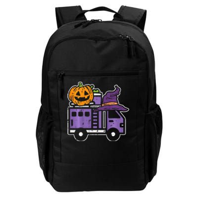 Firetruck Pumpkin Firefighter Halloween Daily Commute Backpack