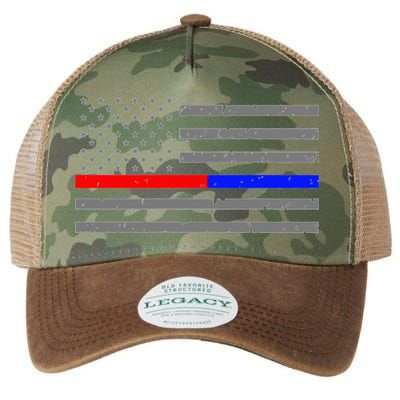 Firefighter Police Flag Thin Red Blue Line Legacy Tie Dye Trucker Hat