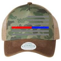 Firefighter Police Flag Thin Red Blue Line Legacy Tie Dye Trucker Hat