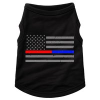 Firefighter Police Flag Thin Red Blue Line Doggie Tank