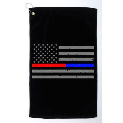 Firefighter Police Flag Thin Red Blue Line Golf Towel