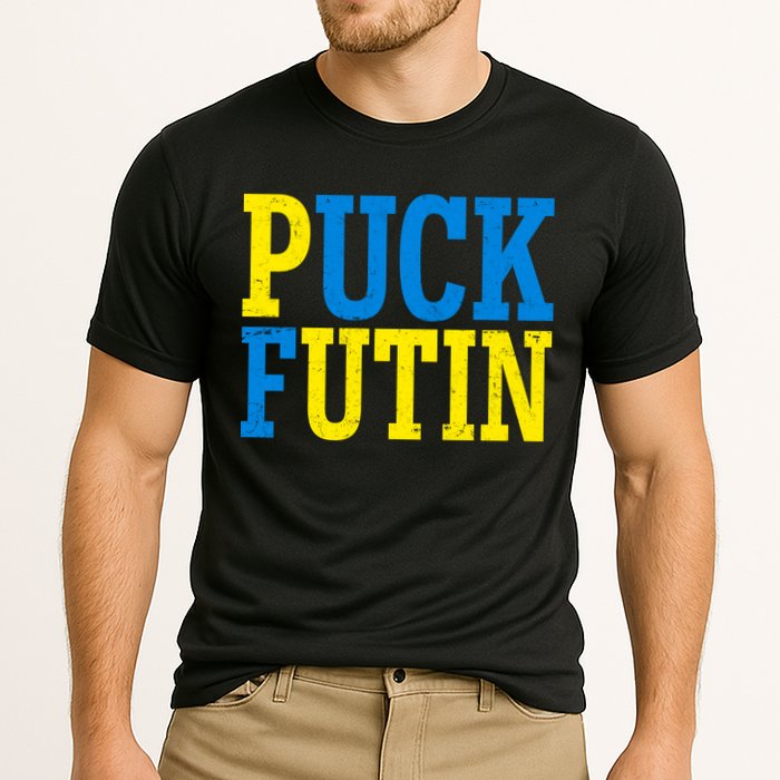 Funny Puck Futin Stand WIth Ukraine Cooling Performance Crew T-Shirt