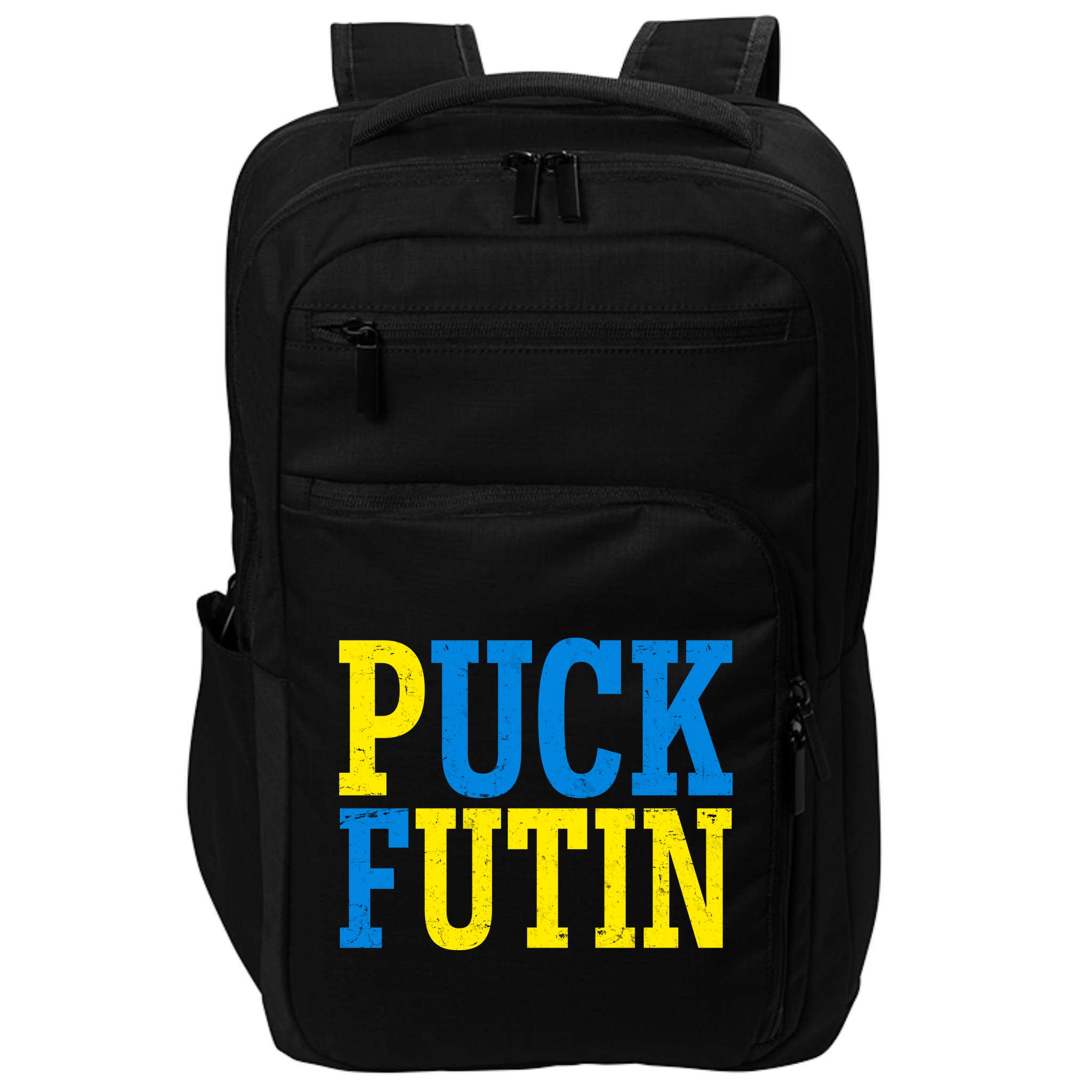 Funny Puck Futin Stand WIth Ukraine Impact Tech Backpack