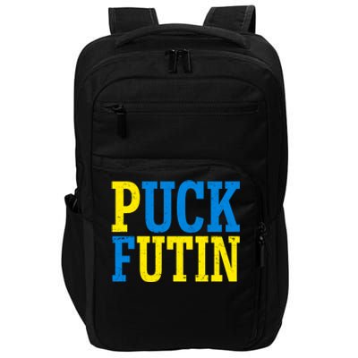 Funny Puck Futin Stand WIth Ukraine Impact Tech Backpack