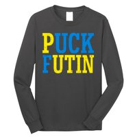 Funny Puck Futin Stand WIth Ukraine Long Sleeve Shirt