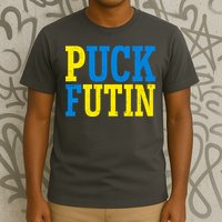 Funny Puck Futin Stand WIth Ukraine T-Shirt