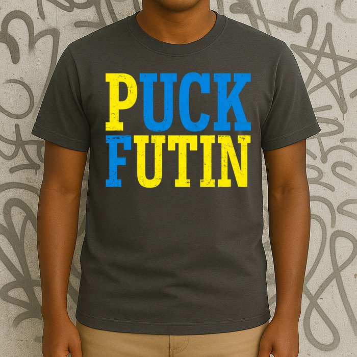 Funny Puck Futin Stand WIth Ukraine T-Shirt