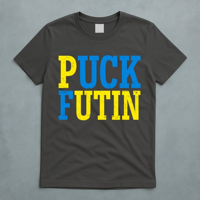 Funny Puck Futin Stand WIth Ukraine T-Shirt