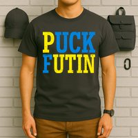 Funny Puck Futin Stand WIth Ukraine T-Shirt