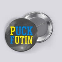 Funny Puck Futin Stand WIth Ukraine Button