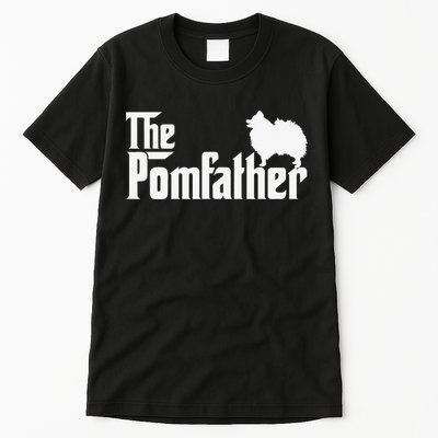 Funny Pomeranian Father Dad The Pom Father Dog Lover Tall T-Shirt