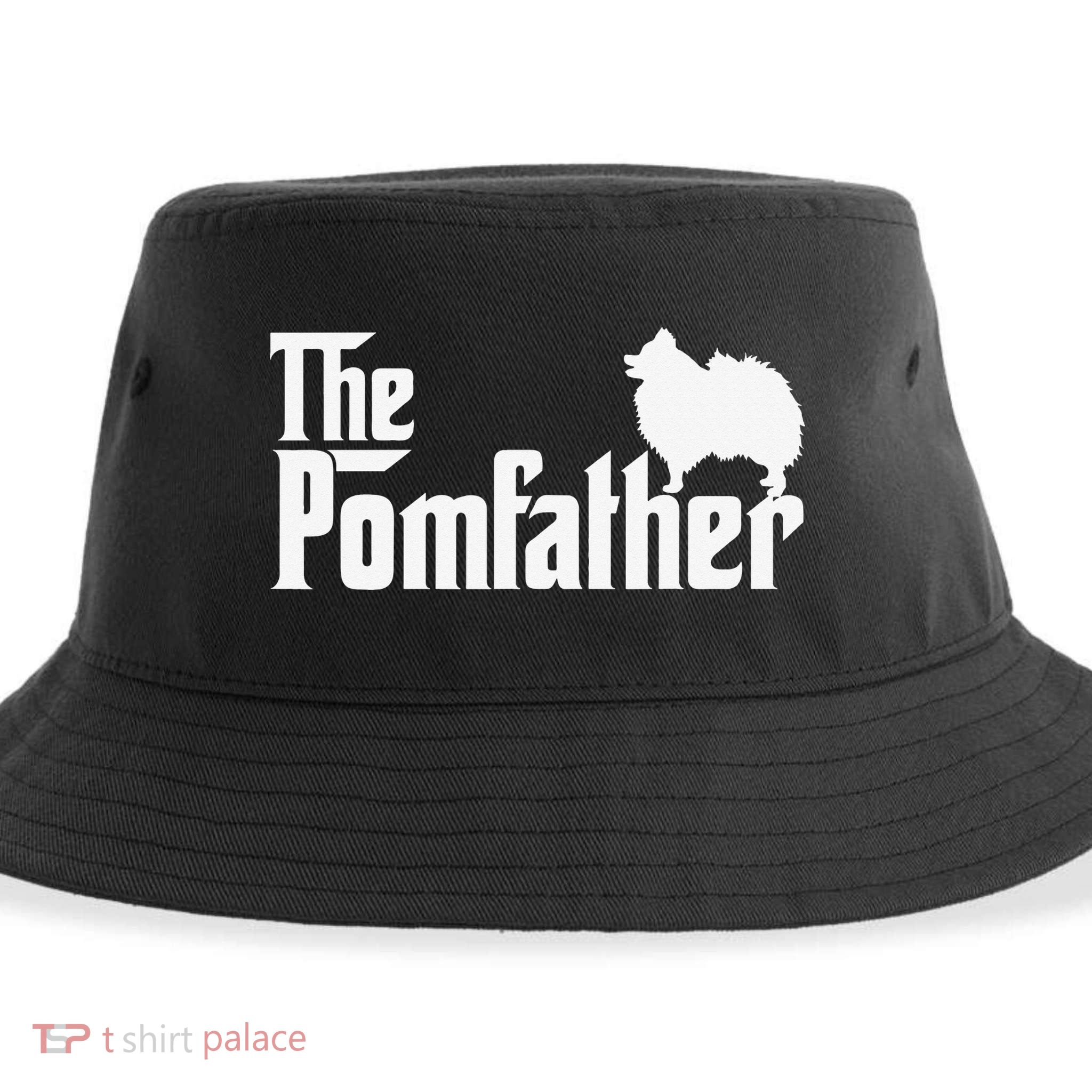 Funny Pomeranian Father Dad The Pom Father Dog Lover Sustainable Bucket Hat