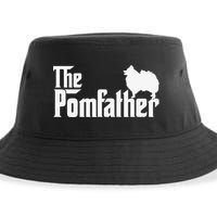 Funny Pomeranian Father Dad The Pom Father Dog Lover Sustainable Bucket Hat