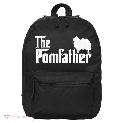 Funny Pomeranian Father Dad The Pom Father Dog Lover 16 in Basic Backpack