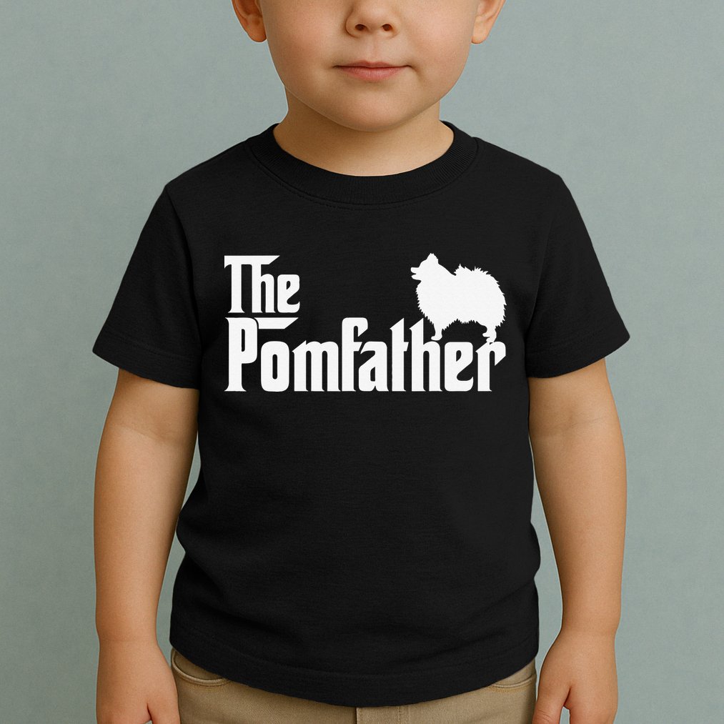 Funny Pomeranian Father Dad The Pom Father Dog Lover Toddler T-Shirt