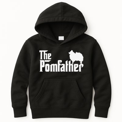 Funny Pomeranian Father Dad The Pom Father Dog Lover Kids Hoodie