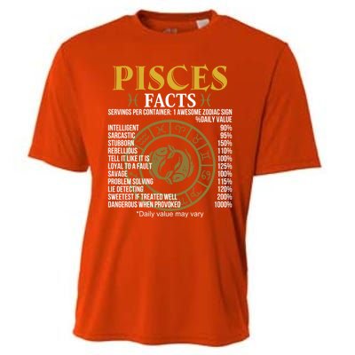 Funny Pisces Facts Awesome Zodiac Sign Birthday Gift Cooling Performance Crew T-Shirt