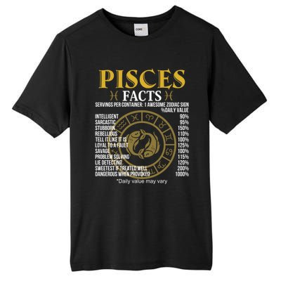 Funny Pisces Facts Awesome Zodiac Sign Birthday Gift Tall Fusion ChromaSoft Performance T-Shirt