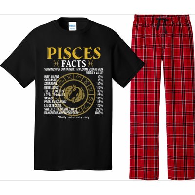 Funny Pisces Facts Awesome Zodiac Sign Birthday Gift Pajama Set