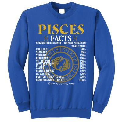 Funny Pisces Facts Awesome Zodiac Sign Birthday Gift Sweatshirt