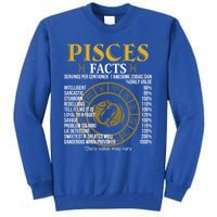 Funny Pisces Facts Awesome Zodiac Sign Birthday Gift Tall Sweatshirt