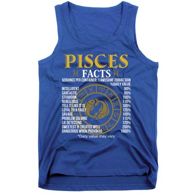 Funny Pisces Facts Awesome Zodiac Sign Birthday Gift Tank Top