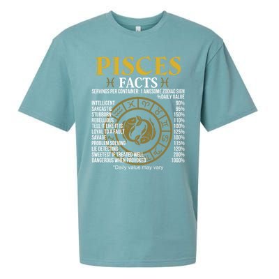 Funny Pisces Facts Awesome Zodiac Sign Birthday Gift Sueded Cloud Jersey T-Shirt