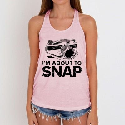 Funny Photography For Men Women Photographer Camera Lover Women's Knotted Racerback Tank